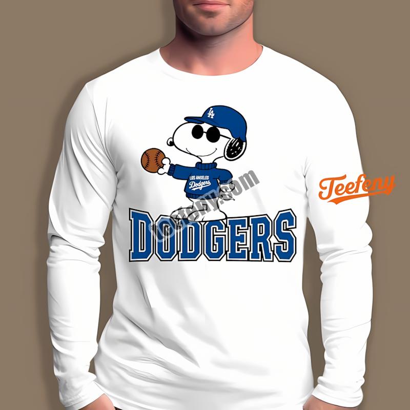 Los Angeles Dodgers Vs Cool Snoopy Cartoon Long Sleeve Los Angeles Dodgers Vs Cool Snoopy Cartoon Long Sleeve
