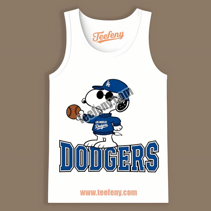 Los Angeles Dodgers Vs Cool Snoopy Cartoon Tanktop Los Angeles Dodgers Vs Cool Snoopy Cartoon Tanktop