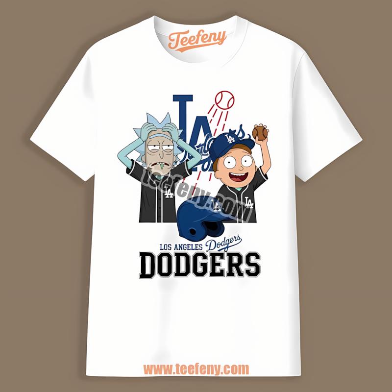 Los Angeles Dodgers Vs Rick And Morty Cartoon Shirt