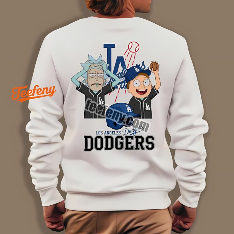 Los Angeles Dodgers Vs Rick And Morty Cartoon Long Sleeve Los Angeles Dodgers Vs Rick And Morty Cartoon Long Sleeve