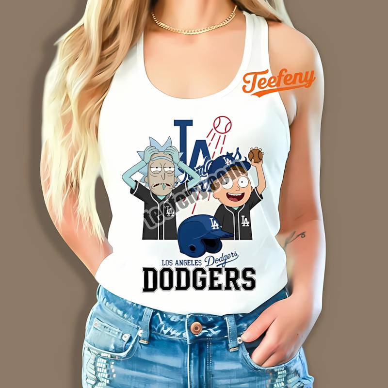 Los Angeles Dodgers Vs Rick And Morty Cartoon Tanktop Los Angeles Dodgers Vs Rick And Morty Cartoon Tanktop