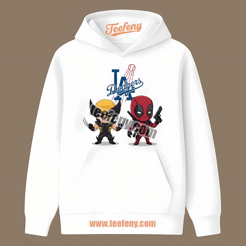 Los Angeles Dodgers Wolverine Deadpool Hero Hoodie Los Angeles Dodgers Wolverine Deadpool Hero Hoodie