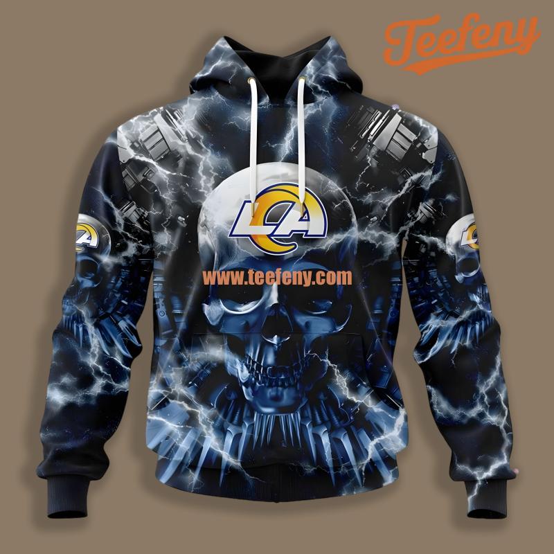 Los Angeles Rams Expendables Skull Black Blue For Sale 3D Hoodie