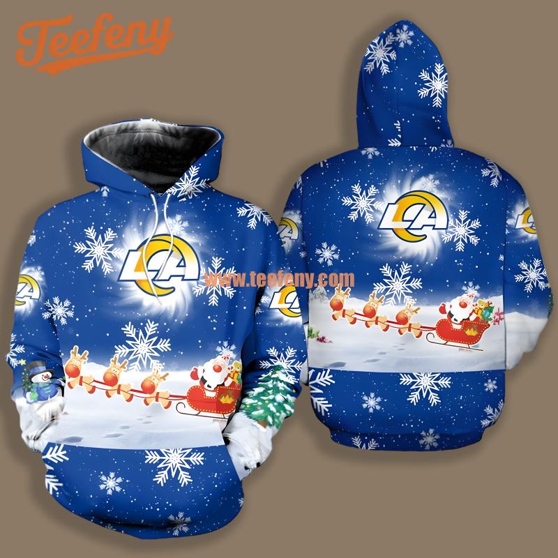 Los Angeles Rams Skull Hold Blue Black Printed 3D Hoodie