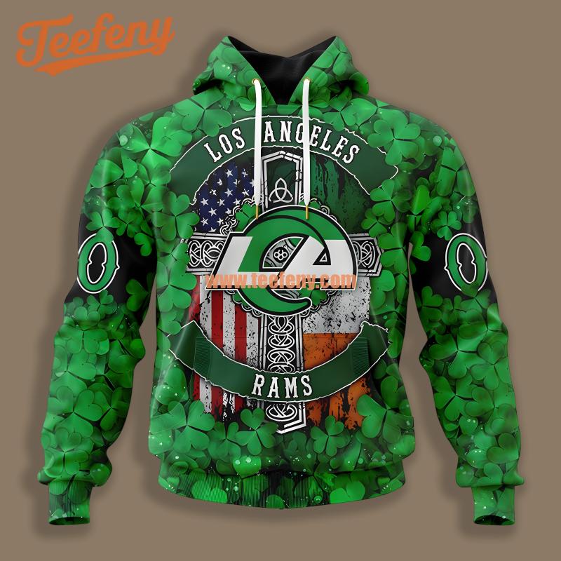 Los Angeles Rams St Patrick Day Green 3D Realistic Hoodie