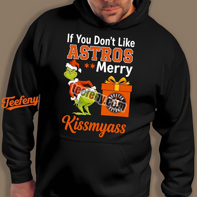 Merry Kissmyass Houston Astros Grinch Unisex Hoodie Merry Kissmyass Houston Astros Grinch Unisex Hoodie