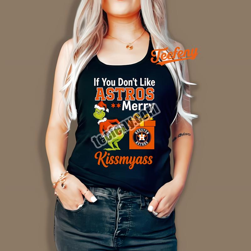 Merry Kissmyass Houston Astros Grinch Unisex Tanktop Merry Kissmyass Houston Astros Grinch Unisex Tanktop