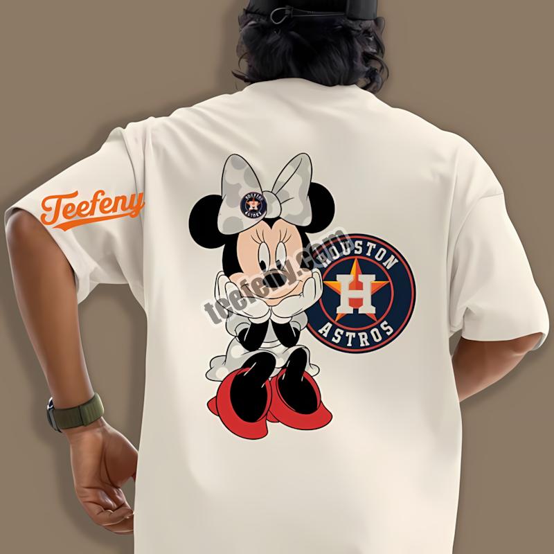 Minnie Mouse Houston Astros Cute Mens Graphic Shirt