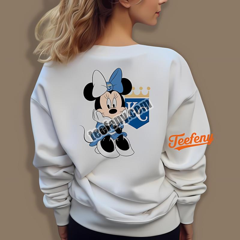 Minnie Mouse Kansas City Royals Cute Classic Long Sleeve Minnie Mouse Kansas City Royals Cute Classic Long Sleeve