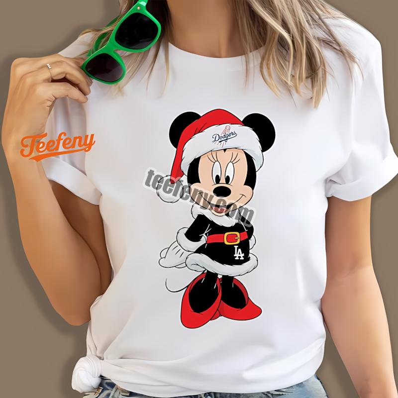 Minnie Mouse Los Angeles Dodgers Christmas Shirt