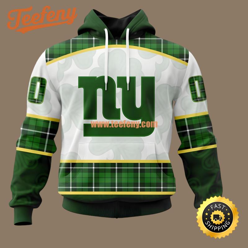 New York Giants St Patrick Day Personalized Green White Youth 3D Hoodie