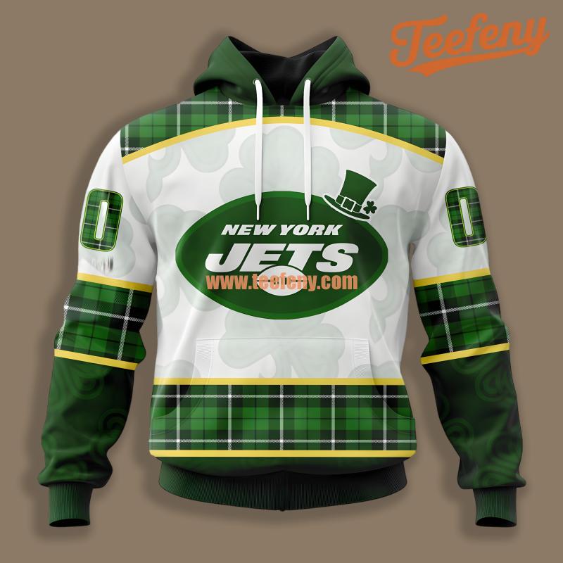 New York Jets St Patrick Day Green White 3D Full Print Hoodie