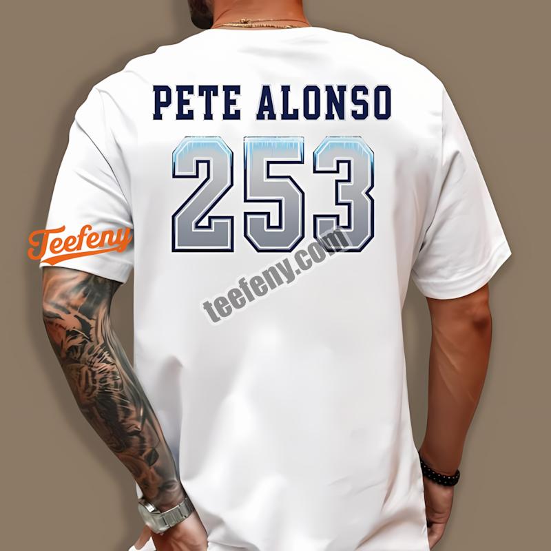 Pete Alonso Mets 253 Icy Number Baseball Shirt
