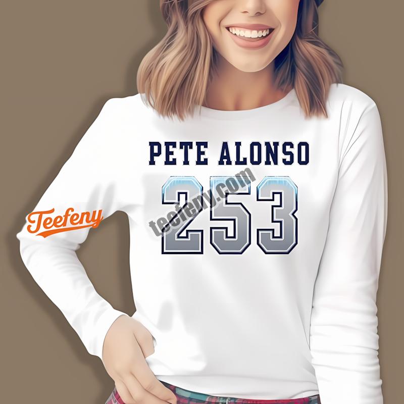 Pete Alonso Mets 253 Icy Number Baseball Long Sleeve Pete Alonso Mets 253 Icy Number Baseball Long Sleeve