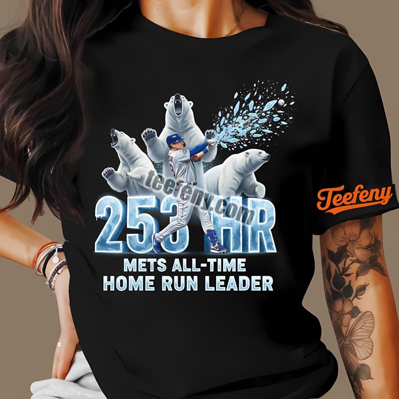 Pete Alonso Mets Frozen Swing 253 HR Home Run Leader Shirt