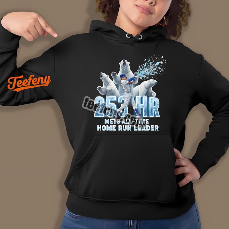 Pete Alonso Mets Frozen Swing 253 HR Home Run Leader Hoodie Pete Alonso Mets Frozen Swing 253 HR Home Run Leader Hoodie