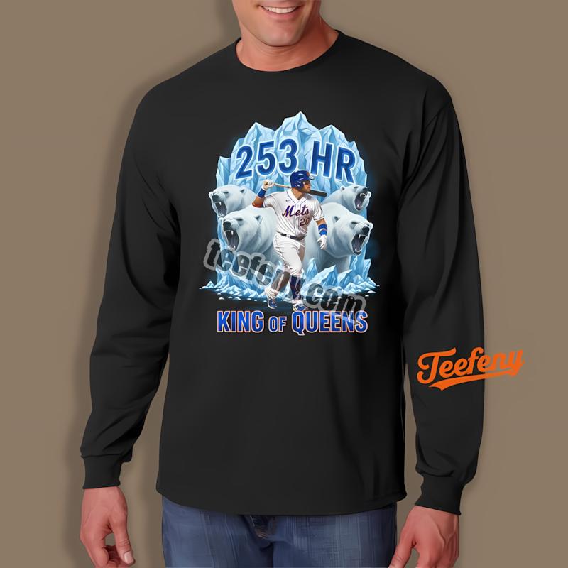 Pete Alonso Mets Glacier Charge 253 HR King Of Queens Long Sleeve Pete Alonso Mets Glacier Charge 253 HR King Of Queens Long Sleeve