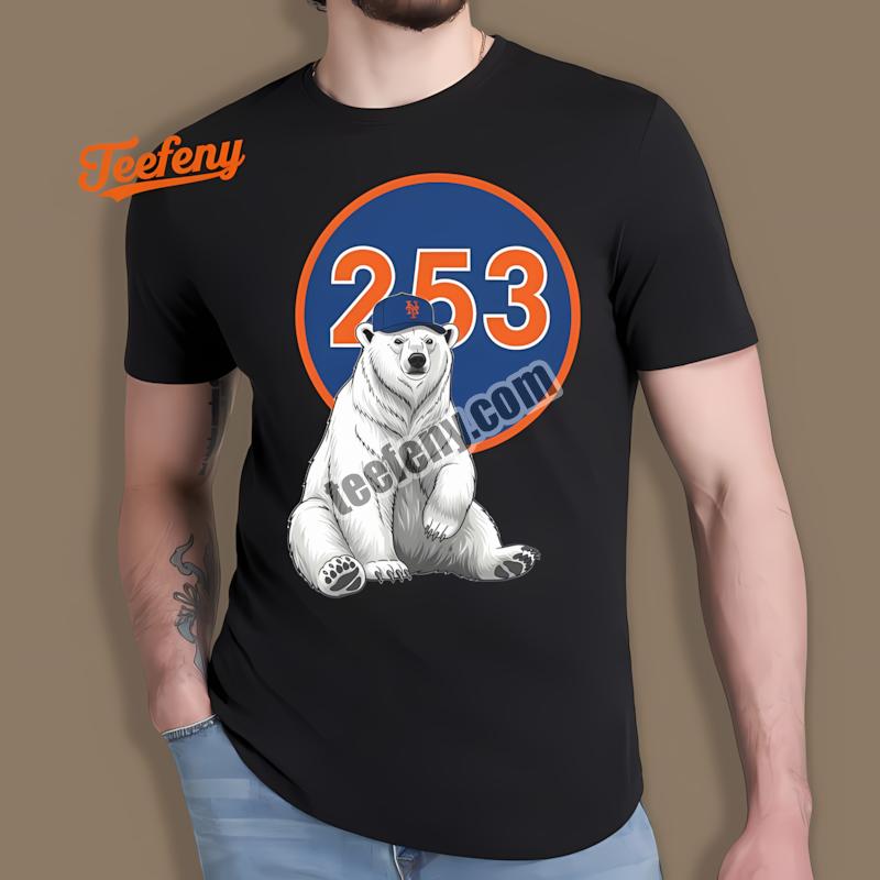 Pete Alonso Mets Polar Bear 253 Home Run Shirt
