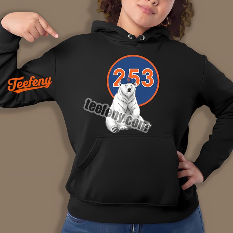 Pete Alonso Mets Polar Bear 253 Home Run Hoodie Pete Alonso Mets Polar Bear 253 Home Run Hoodie