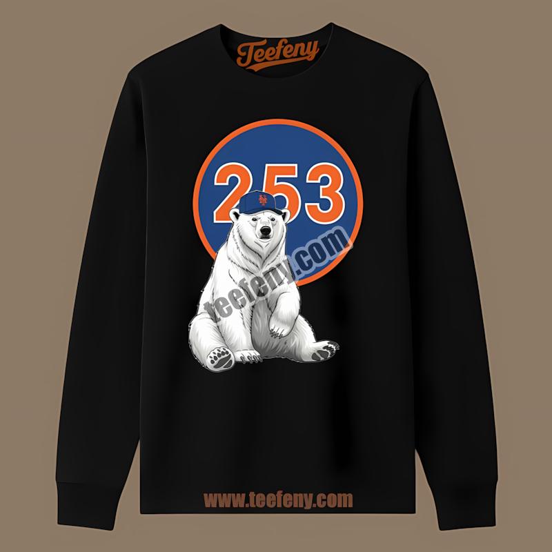 Pete Alonso Mets Polar Bear 253 Home Run Long Sleeve Pete Alonso Mets Polar Bear 253 Home Run Long Sleeve