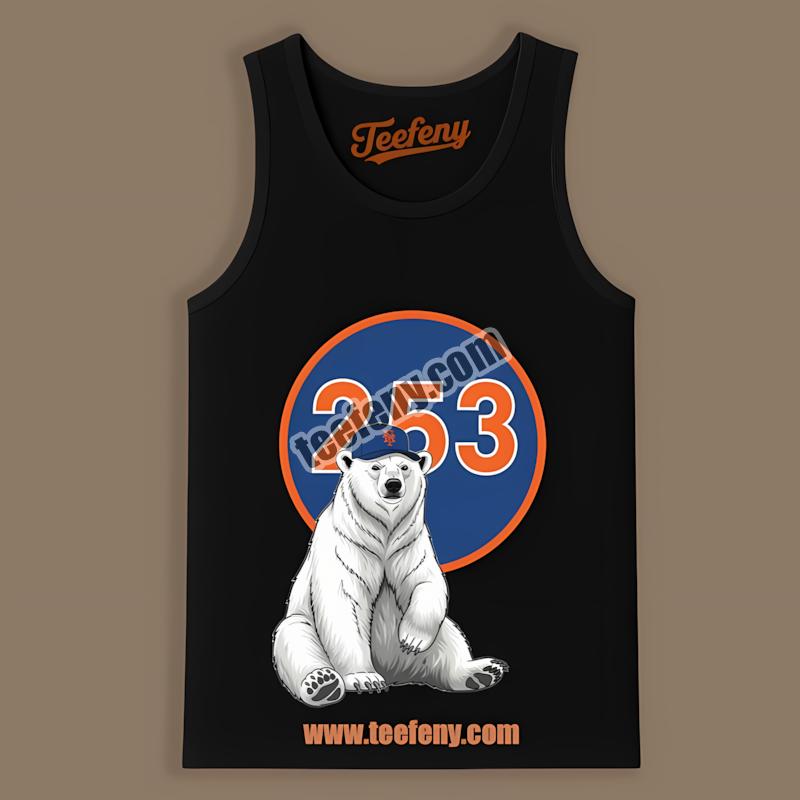 Pete Alonso Mets Polar Bear 253 Home Run Tanktop Pete Alonso Mets Polar Bear 253 Home Run Tanktop