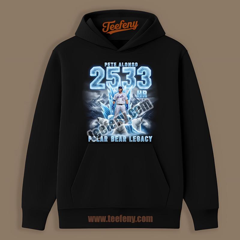 Pete Alonso Mets Polar Bear Legacy 253 HR All Time Home Run Leader Hoodie Pete Alonso Mets Polar Bear Legacy 253 HR All Time Home Run Leader Hoodie