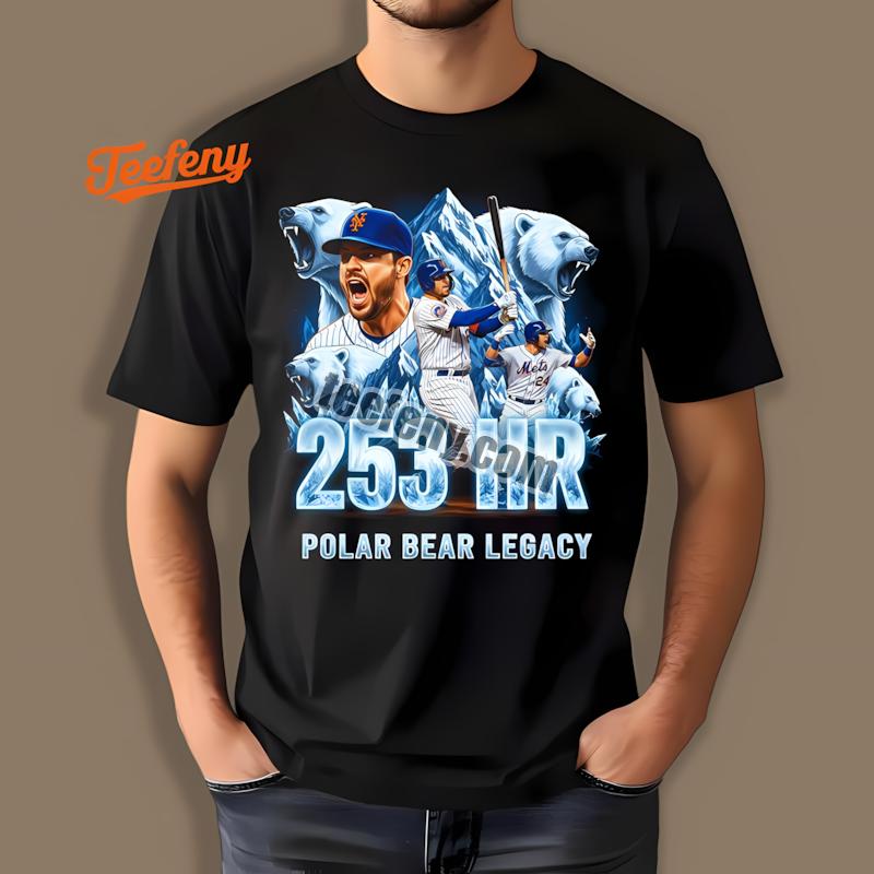 Pete Alonso Mets Polar Bear Legacy 253 HR Home Run Record Shirt