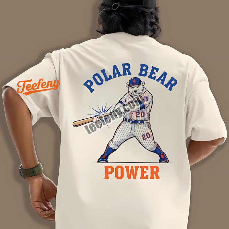 Pete Alonso Mets Polar Bear Power Baseball Shirt