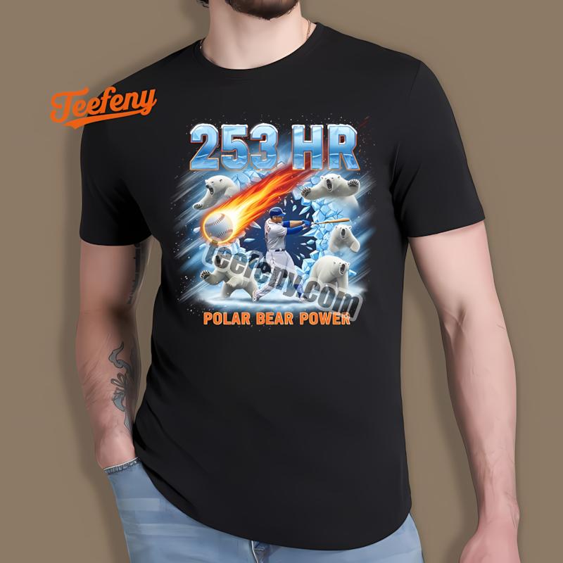 Pete Alonso Mets Polar Storm 253 HR Polar Bear Power Shirt