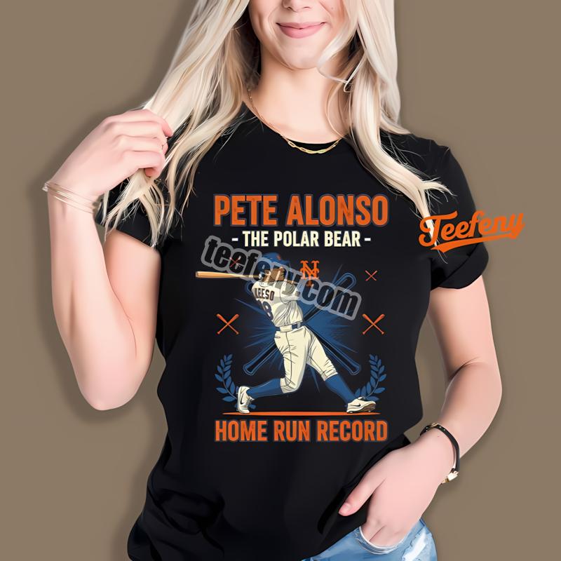 Pete Alonso Mets Vintage Poster Home Run Record Celebration Shirt