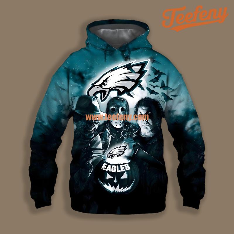 Philadelphia Eagles Jason Myers Halloween Blue Black 3D Printed Hoodie