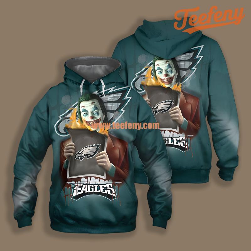 Philadelphia Eagles Joker Green Unisex 3D Hoodie
