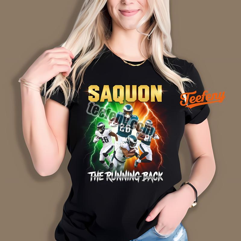 Philadelphia Eagles Saquon Barkley Number 26 Football Collage Shirt