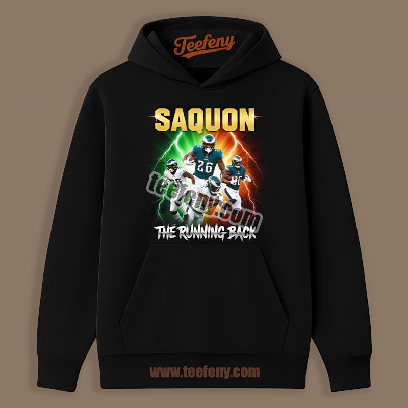 Philadelphia Eagles Saquon Barkley Number 26 Football Collage Hoodie Philadelphia Eagles Saquon Barkley Number 26 Football Collage Hoodie
