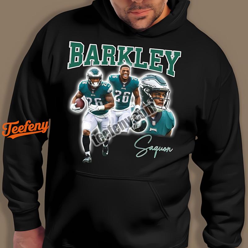 Philadelphia Eagles Saquon Barkley Number 26 Green Jersey Hoodie Philadelphia Eagles Saquon Barkley Number 26 Green Jersey Hoodie