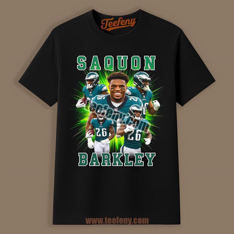 Philadelphia Eagles Saquon Barkley Number 26 Neon Green Football Shirt