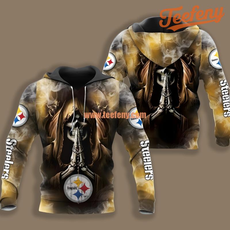 Pittsburgh Steelers Black Yellow 3D Hoodie Print