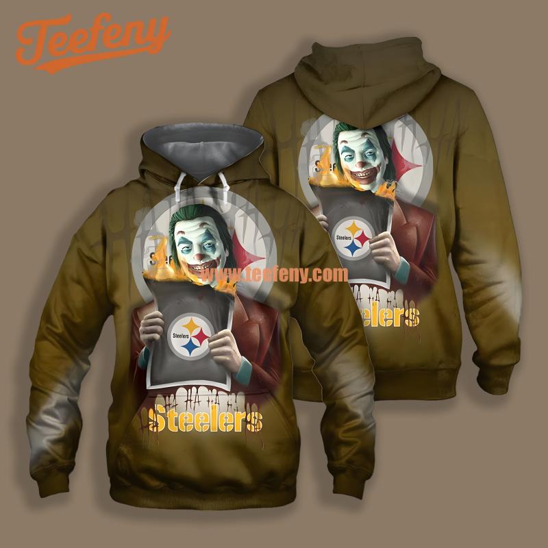 Pittsburgh Steelers Joker Yellow Pattern 3D Hoodie