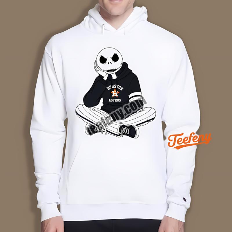 Relaxed Jack Skellington Houston Astros Color Hoodie Relaxed Jack Skellington Houston Astros Color Hoodie