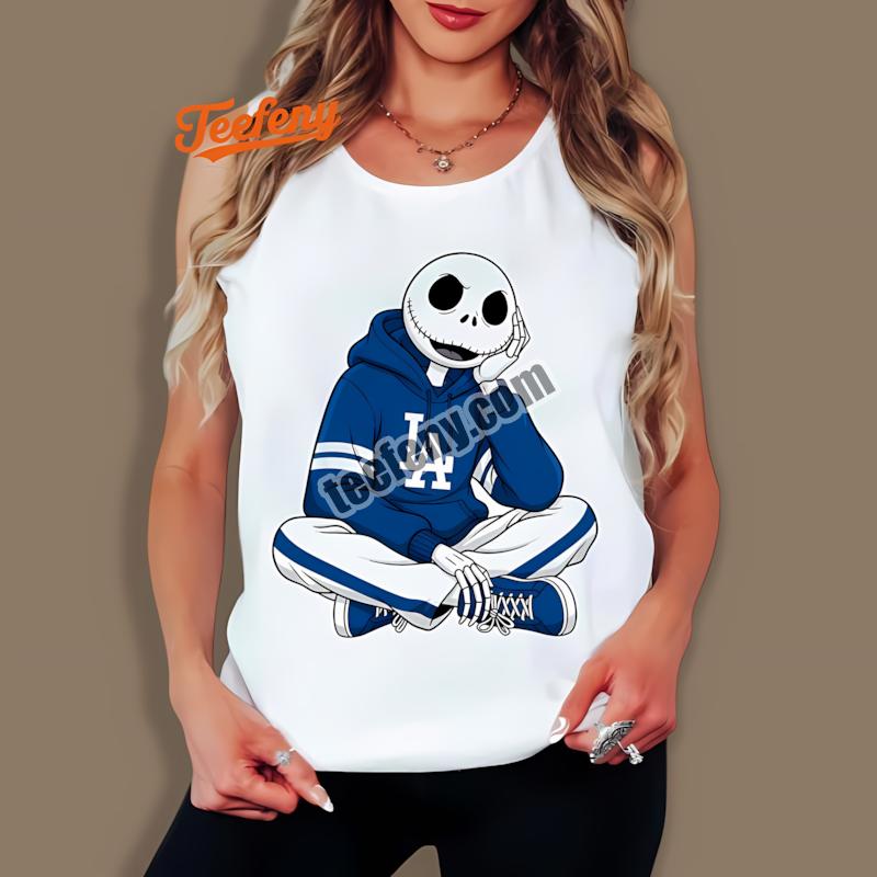 Relaxed Jack Skellington Los Angeles Dodgers Hoodie Hoodie Relaxed Jack Skellington Los Angeles Dodgers Hoodie Hoodie