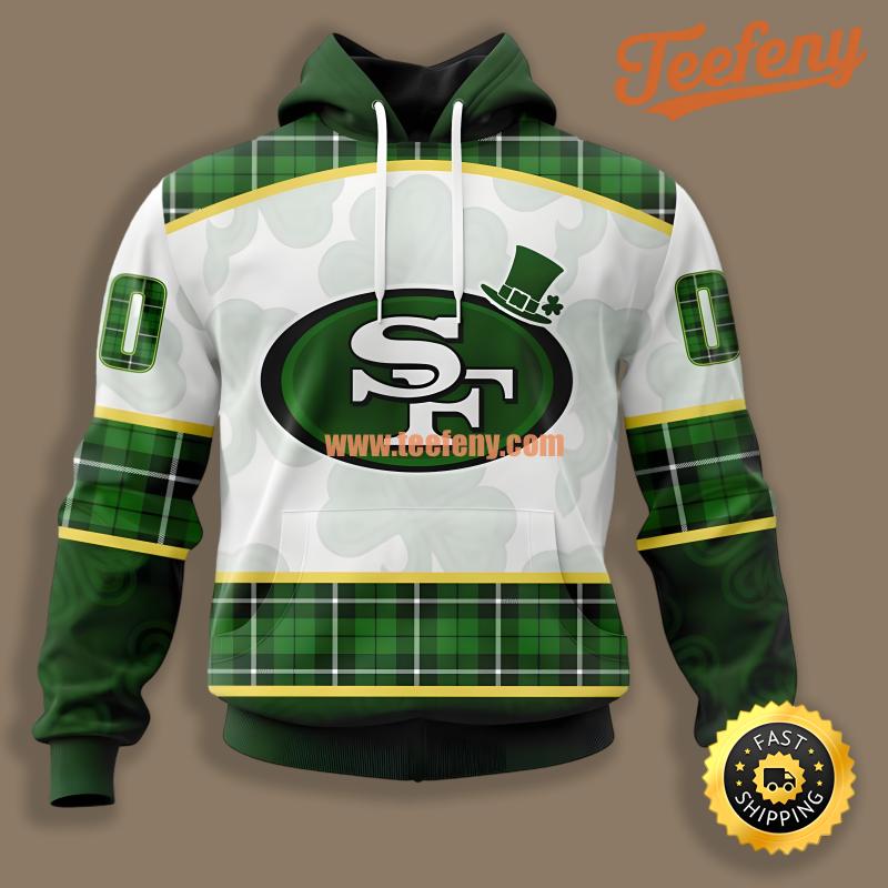 San Francisco 49Ers St Patrick Day Green White 3D Youth Hoodie