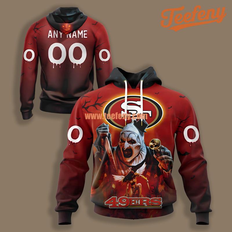 San Francisco 49Ers Terrifier Halloween Red 3D Novelty Hoodie