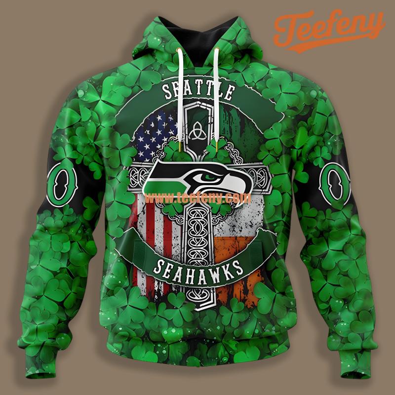 Seattle Seahawks St Patrick Day Green 3D Fashion Hoodie