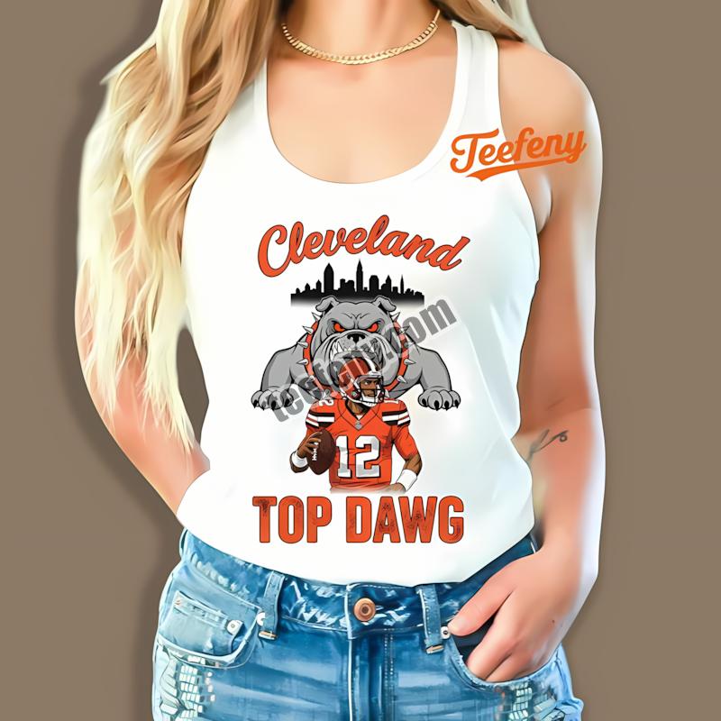 Shedeur Sanders Cleveland Browns Top Dawg Bulldog Tanktop Shedeur Sanders Cleveland Browns Top Dawg Bulldog Tanktop