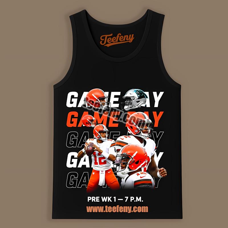 Shedeur Sanders Cleveland Browns Vs Panthers Graphic Tanktop Shedeur Sanders Cleveland Browns Vs Panthers Graphic Tanktop