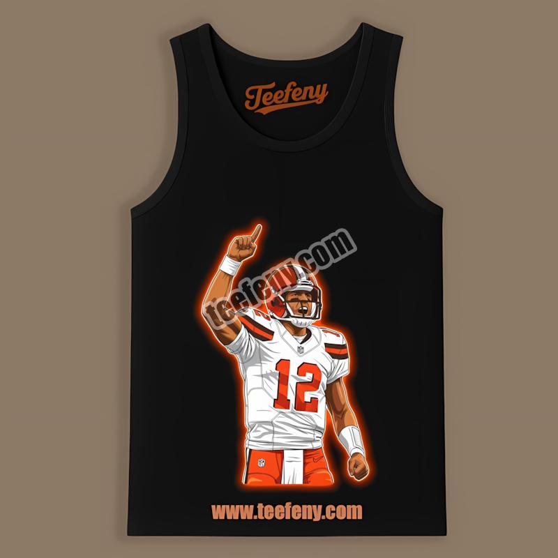 Shedeur Sanders Cleveland Browns White Jersey Victory Celebration Tanktop Shedeur Sanders Cleveland Browns White Jersey Victory Celebration Tanktop