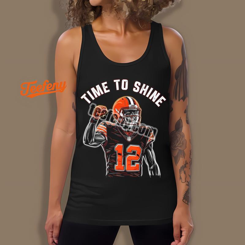 Shedeur Sanders Time To Shine Cleveland Browns Unisex Tanktop Shedeur Sanders Time To Shine Cleveland Browns Unisex Tanktop