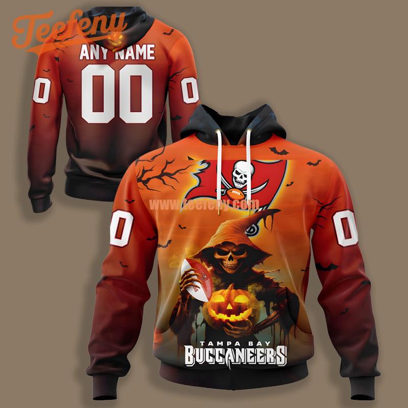 Tampa Bay Buccaneers Death Pumpkin Halloween Red 3D Hoodie