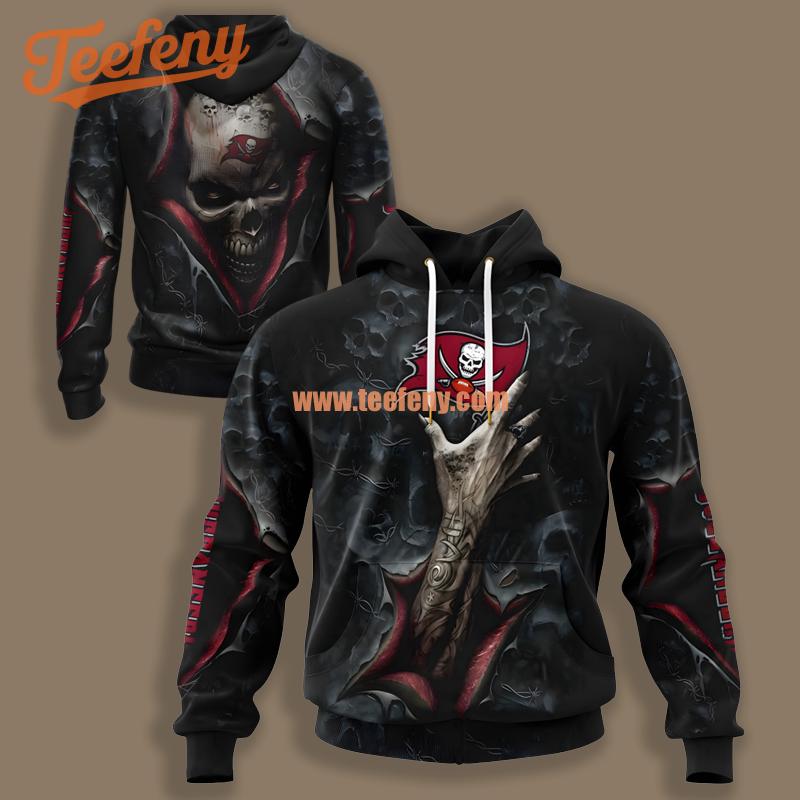 Tampa Bay Buccaneers Devil Hand Black Pullover 3D Hoodie