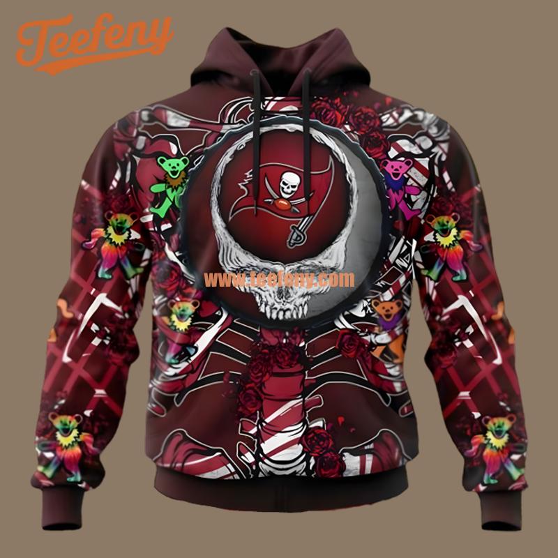 Tampa Bay Buccaneers Grateful Dead Red Horror 3D Hoodie